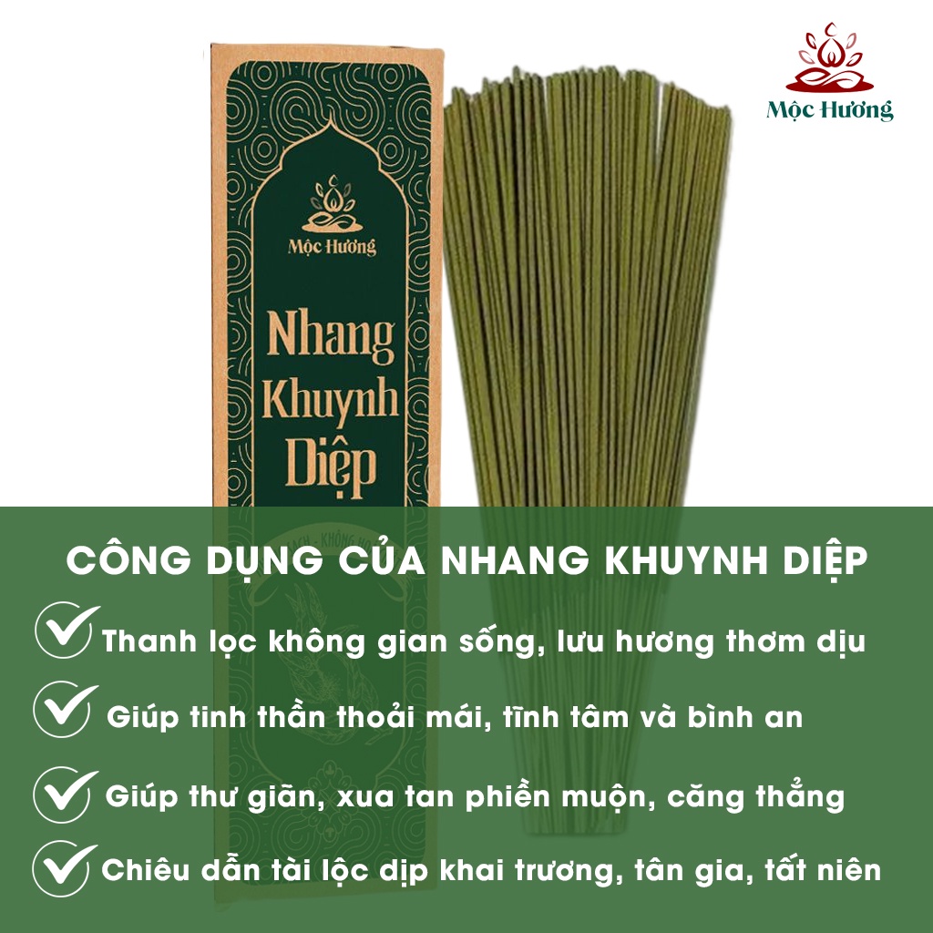 Nhang Khuynh diệp Nhang Thiên Nhiên Sạch Mộc Hương Nhang Thơm Ít Khói 100% Tự Nhiên Hộp 120 Cây 20 30 40cm