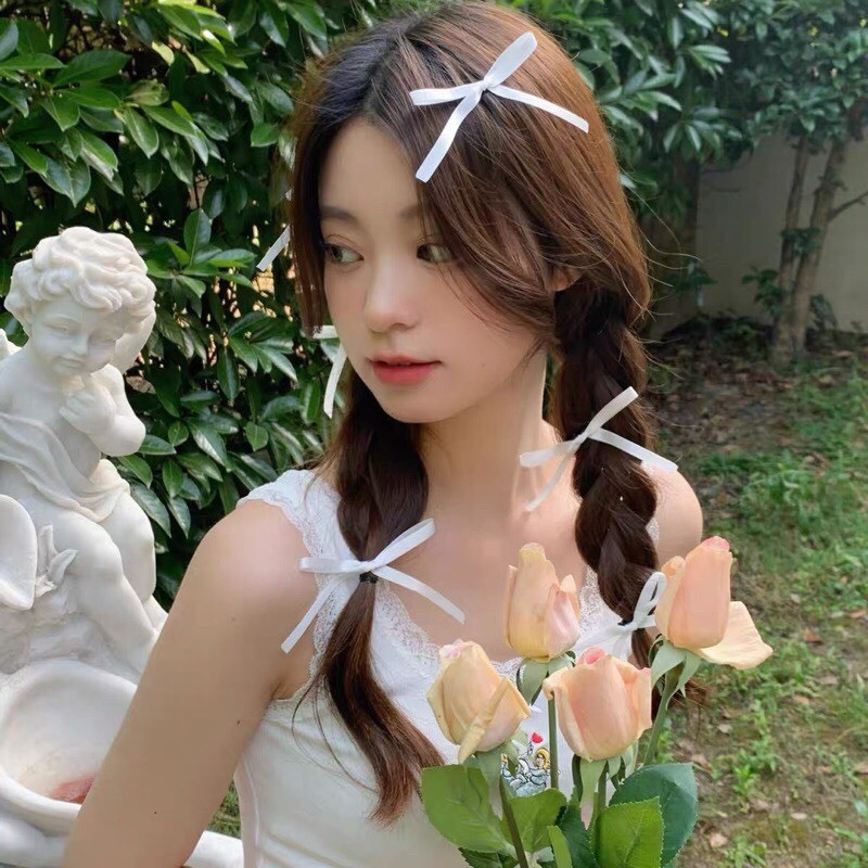 Kẹp tóc ruy băng dễ thương hottrend PK15