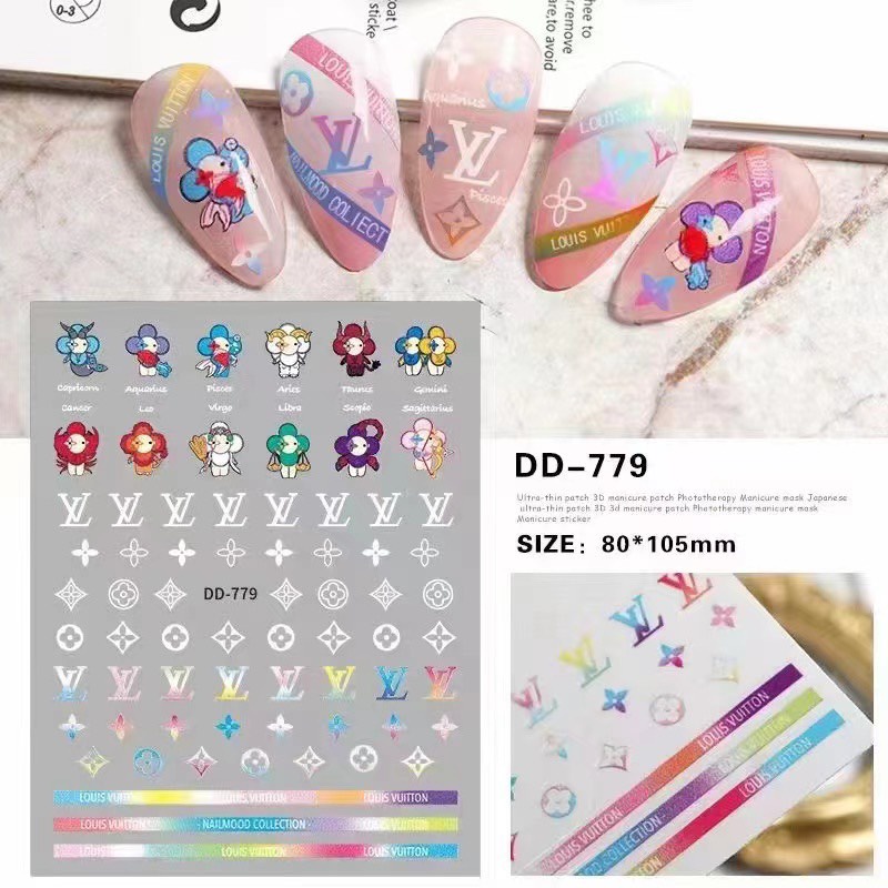 Sticker  dán móng tay nail mẫu 3d mới