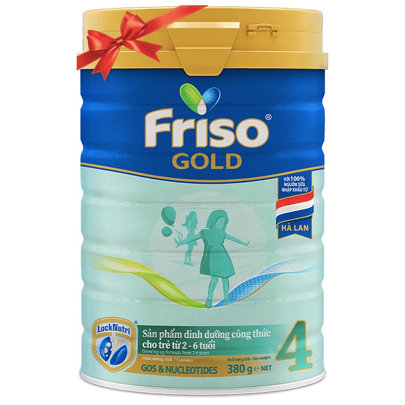 Sữa Bột Friso Gold 4 380g Dành Cho Trẻ Từ 2 - 6 TUỔI(DATE 10/ 2025)