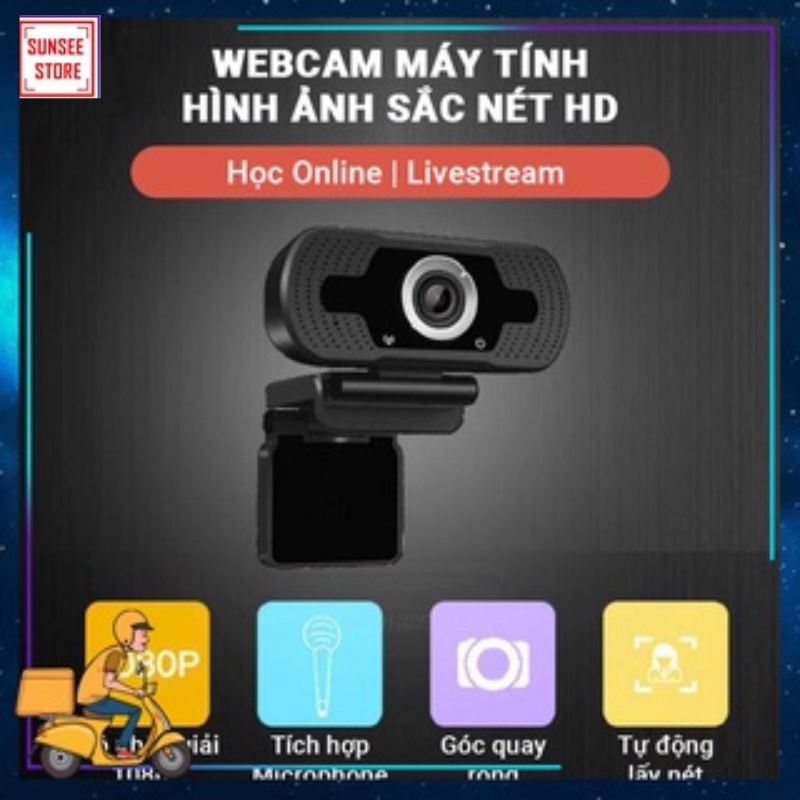 WEBCAM máy tính có mic HY18-độ phân giải Full HD 1080p -hình ảnh sắc nét-tự động lấy nét tích hợp micro-âm thanh rõ ràng