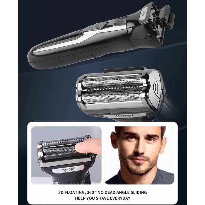 Bộ Tông Đơ Cắt Tóc, Cạo Râu, Tỉa Lông Mũi Phù Hợp Cho Cả Gia Đình Kemei KM 1428