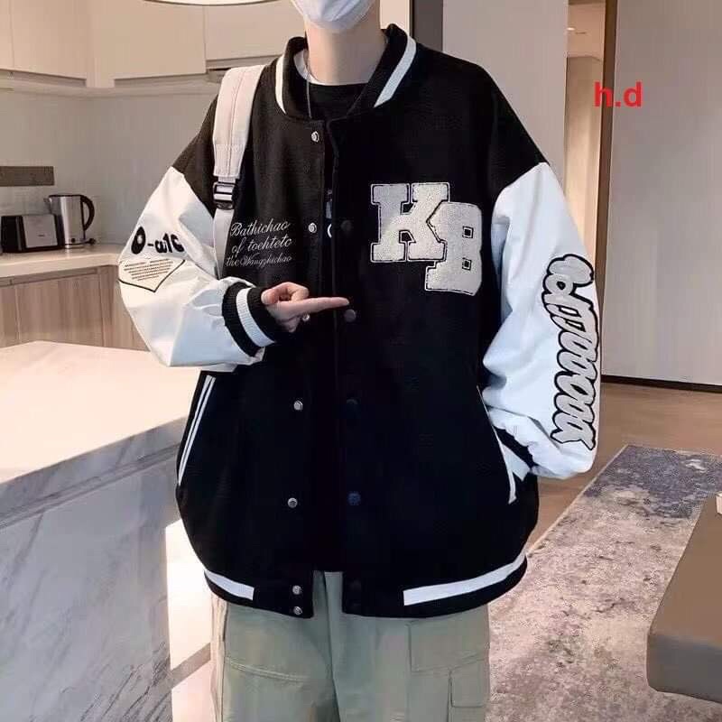 Áo Bomber nam nữ Jacket KB☘️ Chất nỉ cotton dầy đẹp mịn ko xùKhoác Unisex thu đông, chống nắng, giữ nhiệt