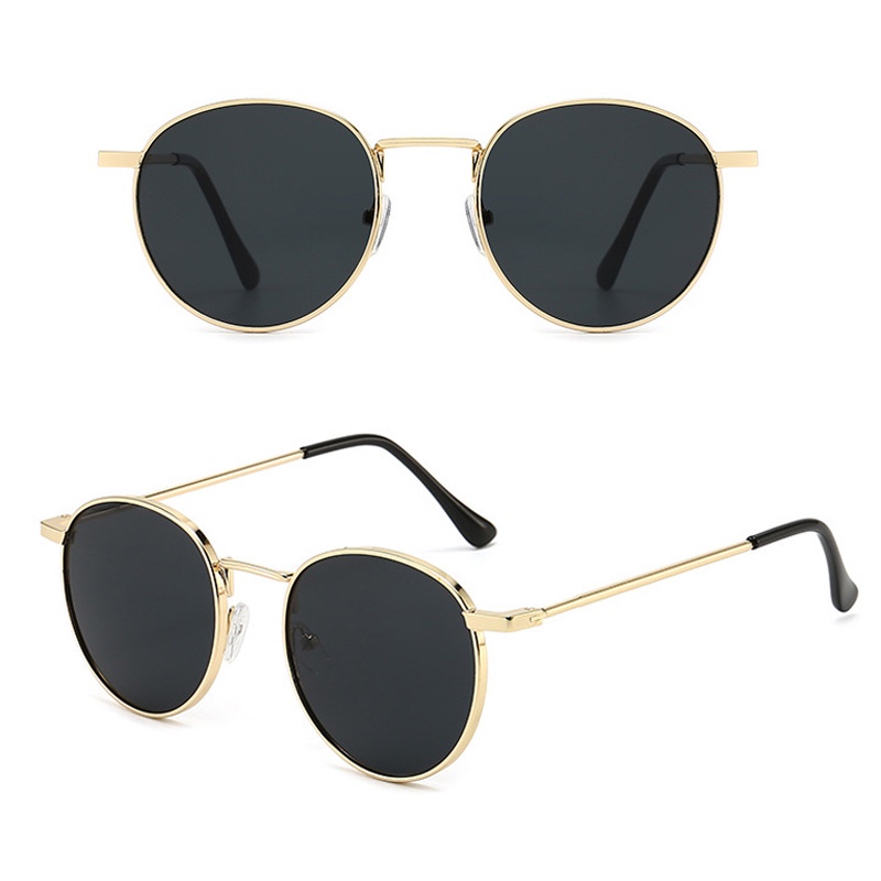 Kính Mát Tròn Gọng Kim Loại Nhiều Màu Chống Tia UV400 Thời Trang Cho Nam Và Nữ