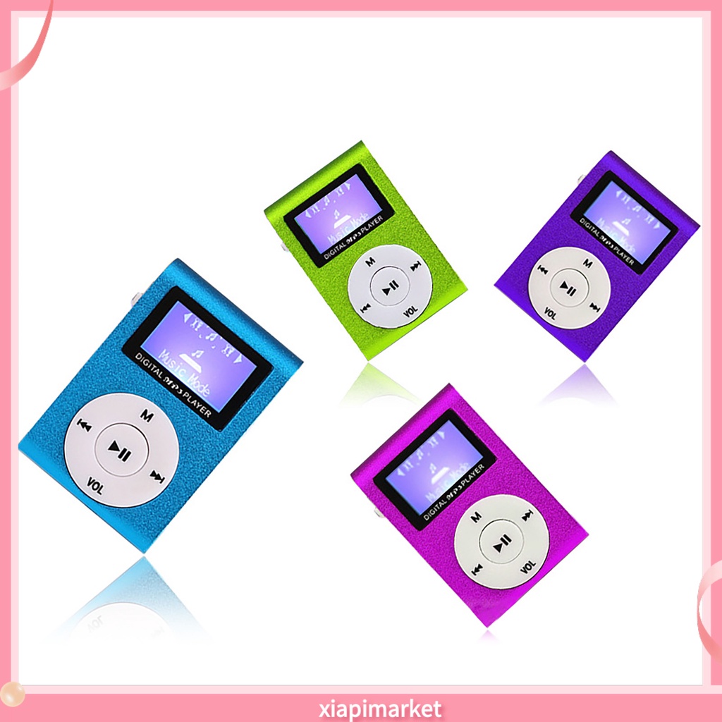 Máy Nghe Nhạc MP3 Mini Dạng Kẹp Bằng Kim Loại Có Màn Hình LCD Hỗ Trợ Thẻ TF Và USB Cho Chạy Bộ Tập Thể Thao