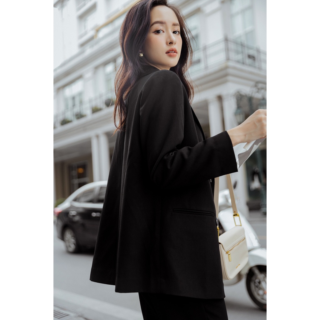 Áo blazer 2 túi cơi nắp 4 khuy bọc vải TIIN STORE ADK175
