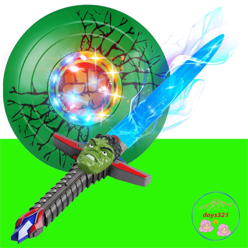Kiếm Laser Ánh Sáng Và Khiên Thủ Chưởng Bộ Đồ Hóa Trang Nhân Vật Người Khổng Lồ Xanh Trong Lễ Halloween