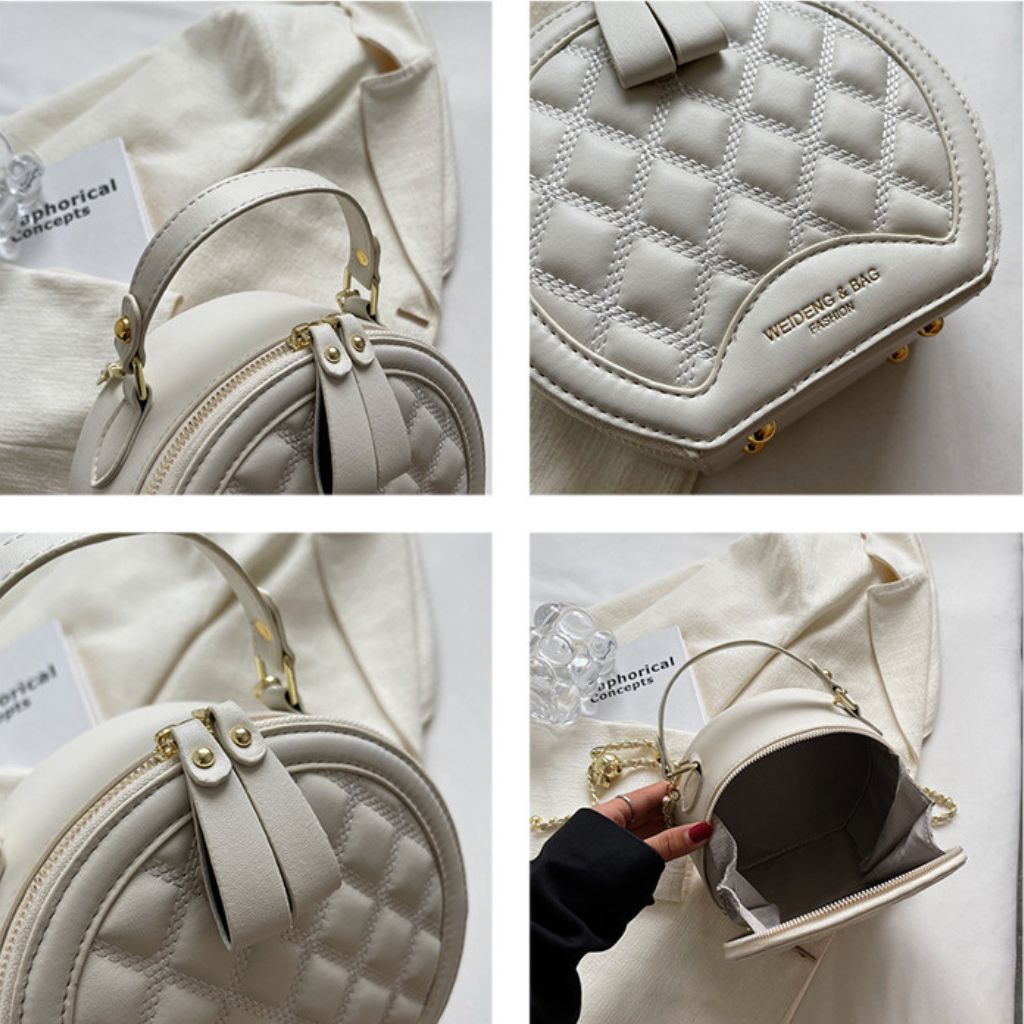 Túi Xách Nữ, Túi Đeo Chéo Dáng Tròn Đi Chơi Quảng Châu Cao Cấp  HARA Túi Xách