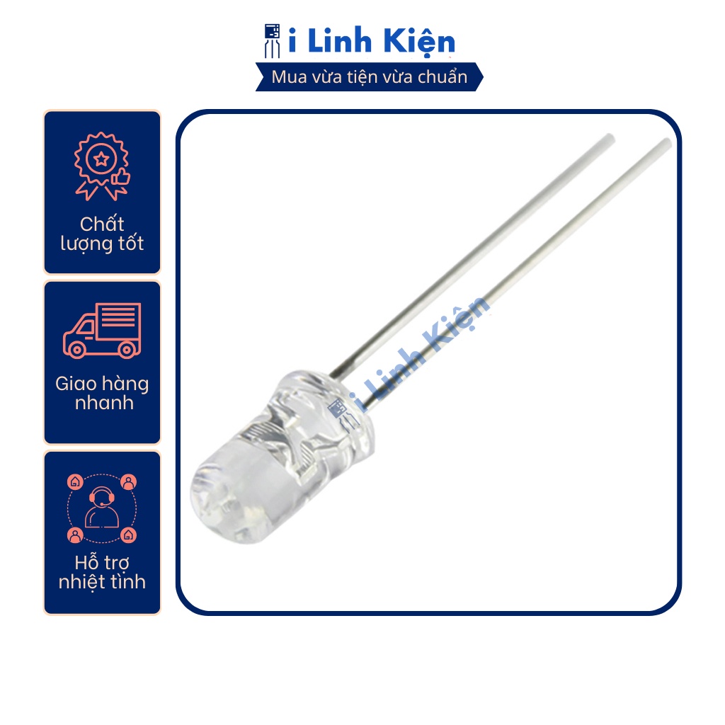 LED 3mm đủ các màu, đa dạng mẫu mã túi 10 con