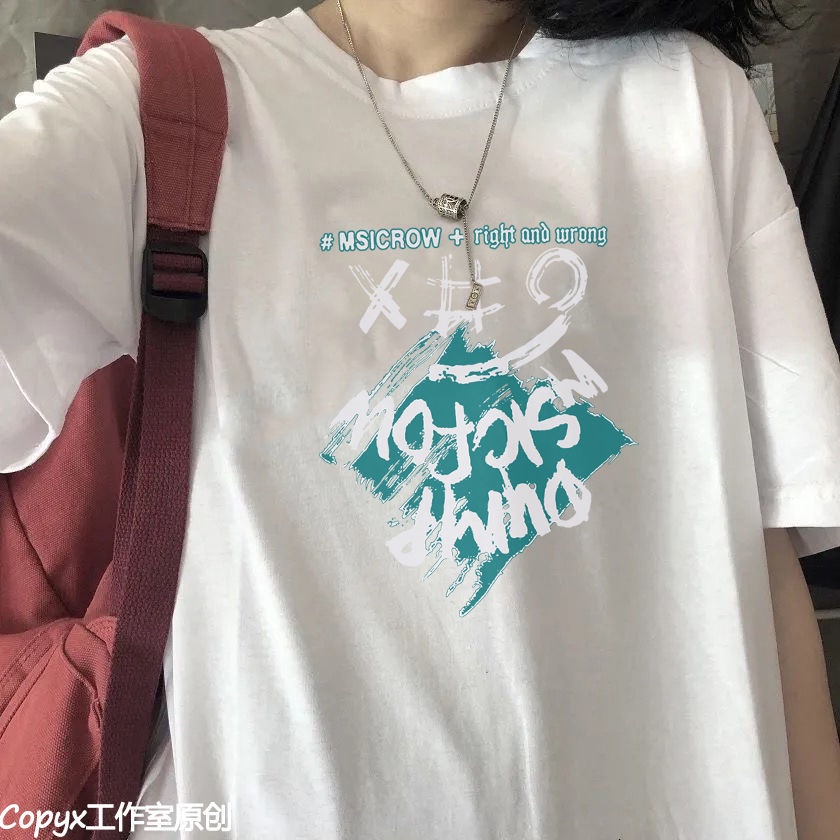 NRVP Áo Thun Unisex Mùa Hè Dáng Suông Tay Cộc Phong Cách Hàn Quốc Cho Nam Nữ