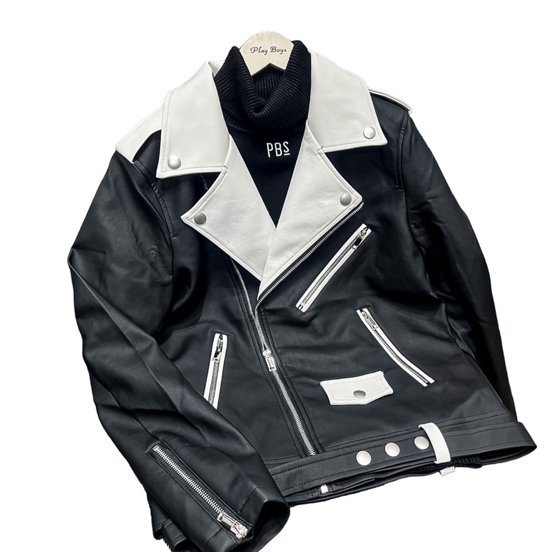 Áo Khoác Da Biker Nam Phối Màu Design PBs