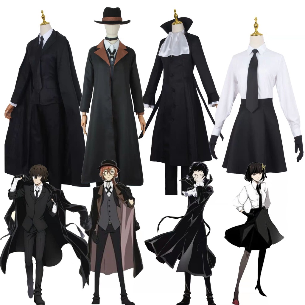 Bộ Trang Phục Hóa Trang Nhân Vật Hoạt Hình Bungou Stray Dog and Akiko Xie No Dazai Osamu Nakahara Nakaya