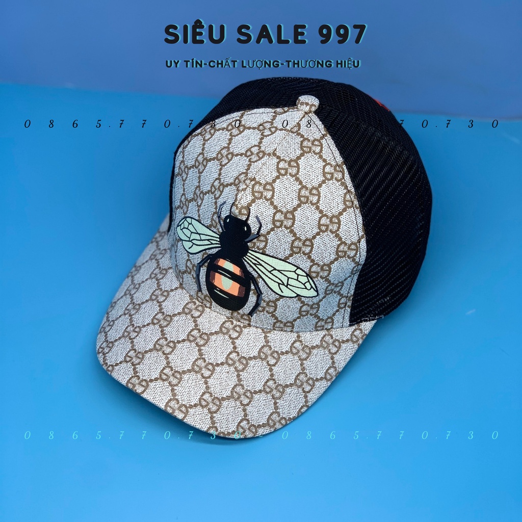 NÓN KẾT CON ONG PHỐI LƯỚI CAO CẤP FULL ĐEN NGẦU THỜI TRANG NAM NỮ