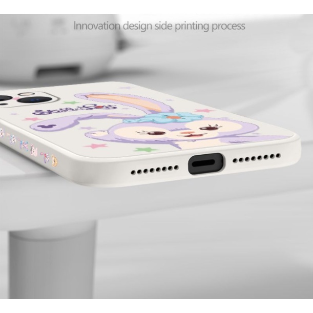 Ốp Điện Thoại Silicon Mềm Mặt Nhám Hình Stella Màu Tím / Đen Dễ Thương Cho IPhone 14 Pro Max Plus IP14 13 12 11 Pro Max 7 8