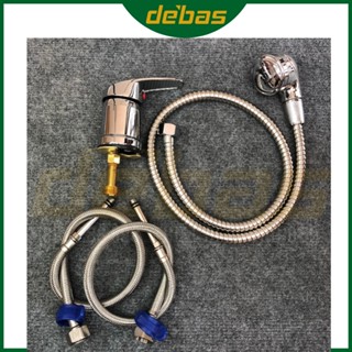 Combo Vòi Gật Gù Đồng Mạ Crom Nóng Lạnh Giường Gội Đầu Và Vòi Nước Bàn Gội Đầu CAO CẤP