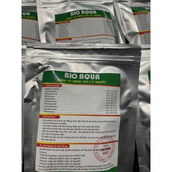 MEN VI SINH BIO AQUA . chuyên sử lí khí độc trong hệ thống tuần hoàn . vi sinh Hiếu khí