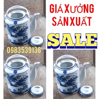 Ấm tích ủ trà gốm sứ cao cấp bát tràng, giỏ ủ ấm