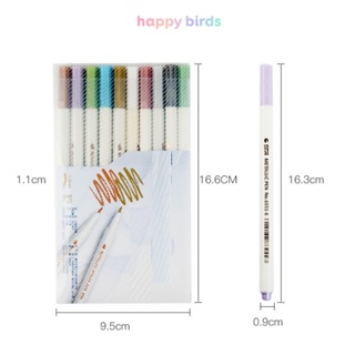 Bút brush bút lông mềm winzige brush pen metallic soft mực đều màu ánh nhũ - ảnh sản phẩm 4