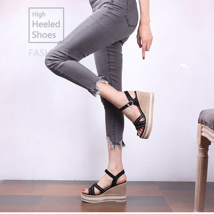 Giày Sandal Đế Xuồng Chống Nước Thời Trang Mùa Hè Đơn Giản