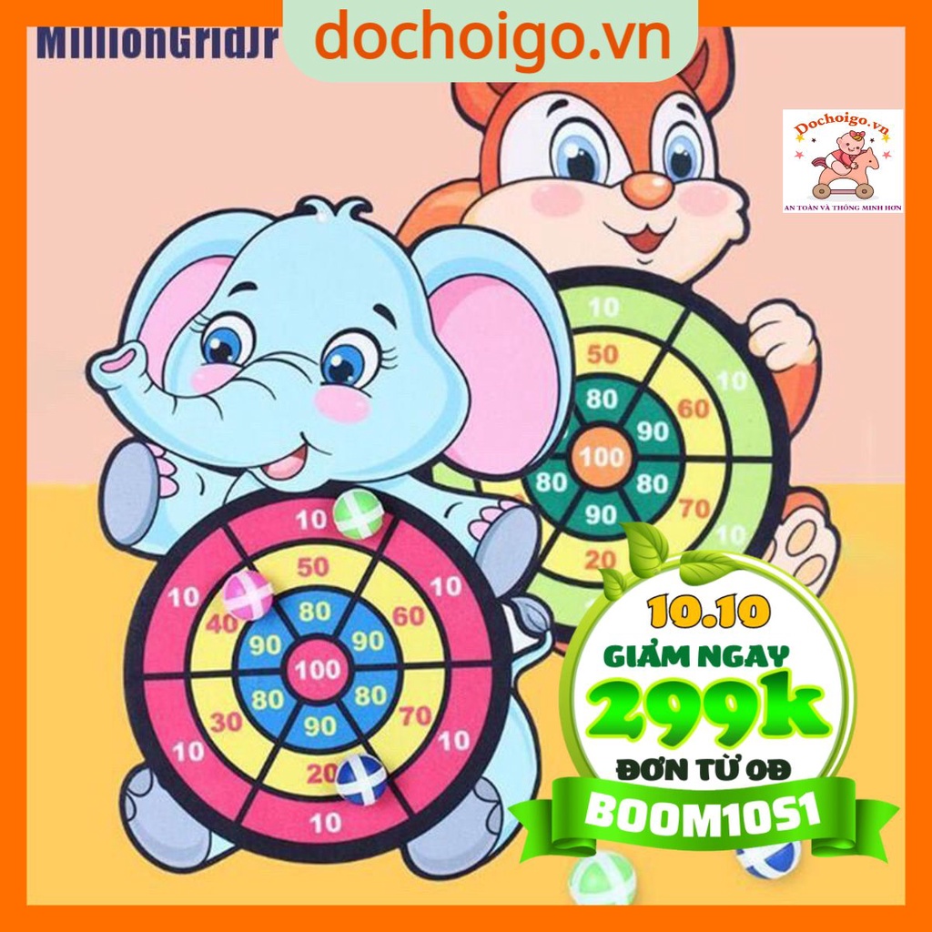 Đồ chơi ném bóng dính, bảng phi tiêu an toàn rèn luyện tính tập trung cho bé 1 2 3 4 5 tuổi dochoigo.vn