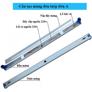 Máng Đèn Led Tuýp 1M2, 6 Tấc Đơn - Đôi