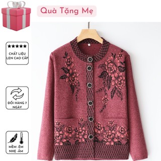 Áo len cardigan ấm cho người già thời trang trung niên