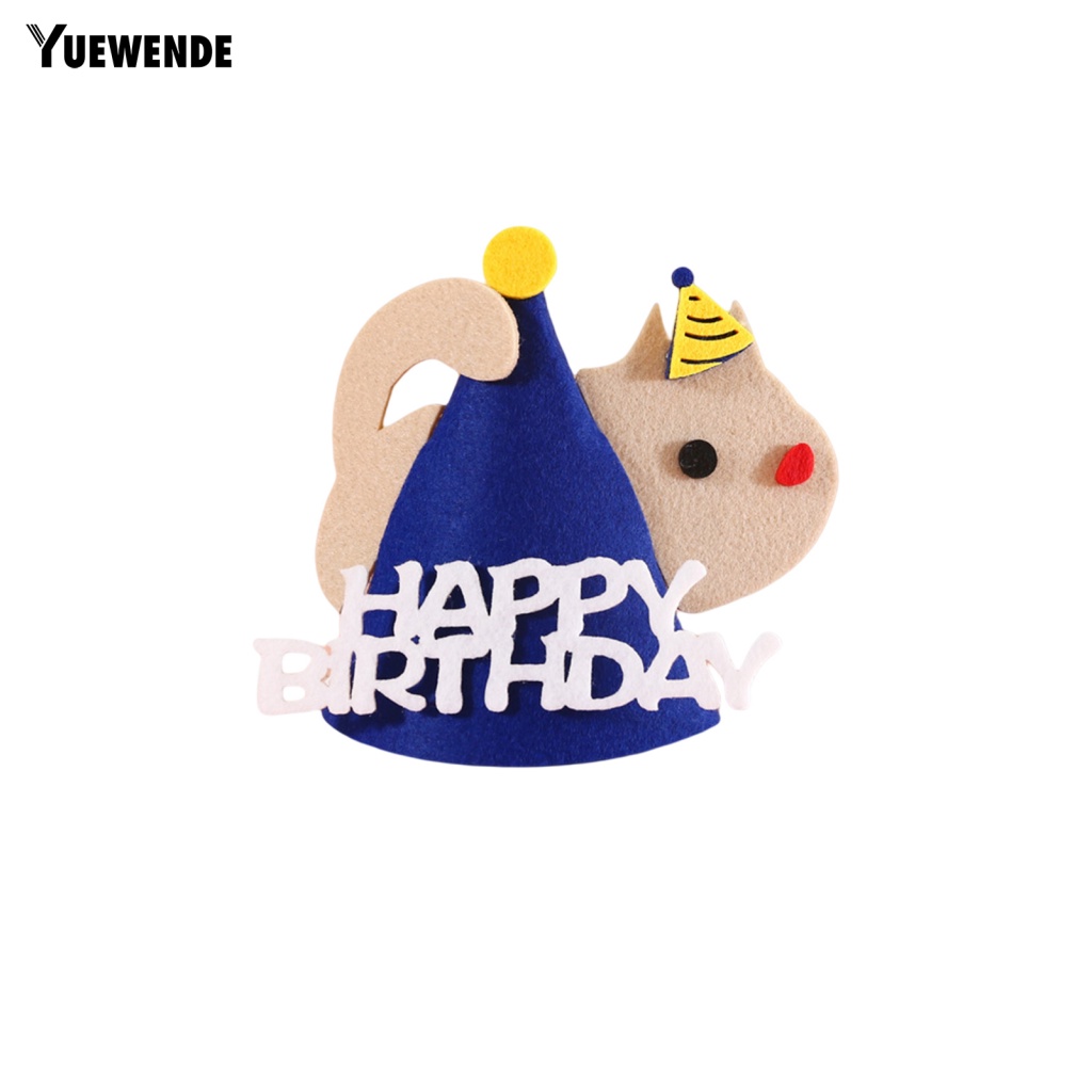 Mũ Đội Hình Mèo Hoạt Hình Ba Chiều Đầy Màu Sắc Quyến Rũ Dành Cho Tiệc Sinh Nhật