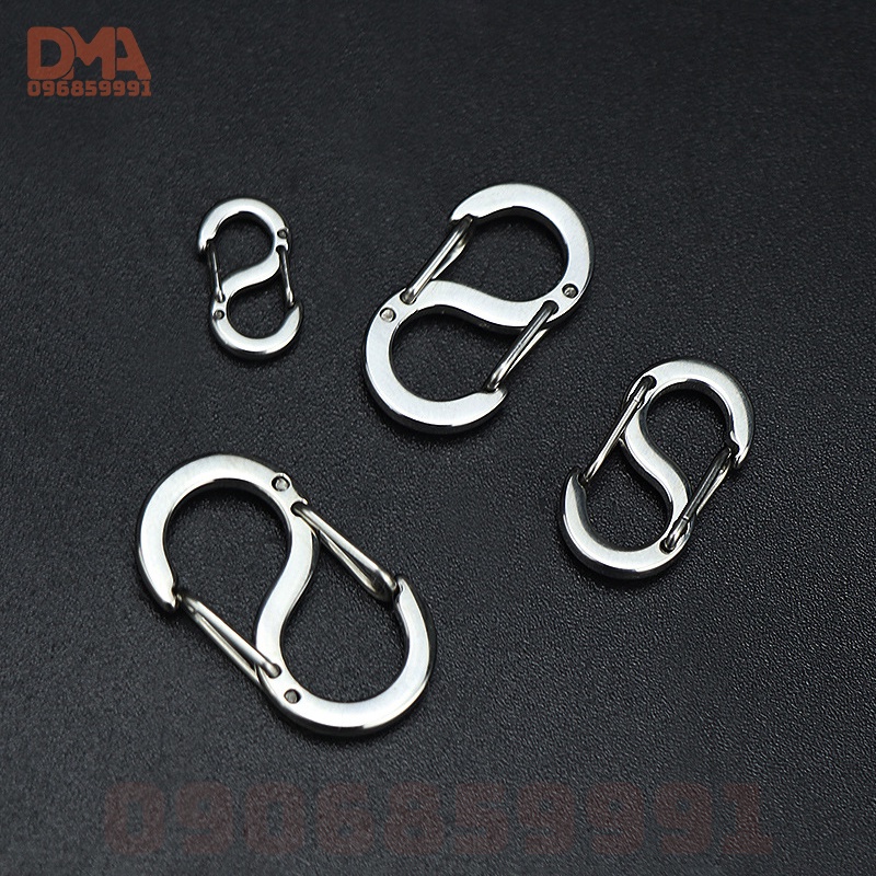 Móc khóa chữ S,móc treo phụ kiện EDC inox 316