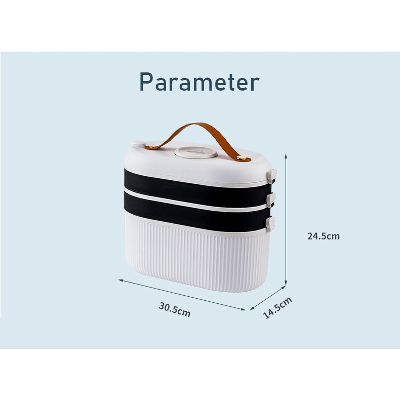 Hộp Đựng Đồ Có Thể Xoay Được Màu Trắng / Vàng / Xanh Lá