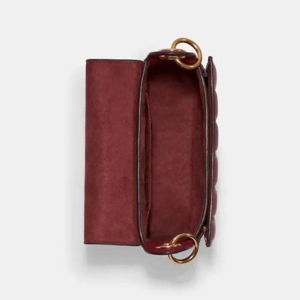 Túi xách COACH Quilted Croc Kleo 17 màu Cherry - chính hãng