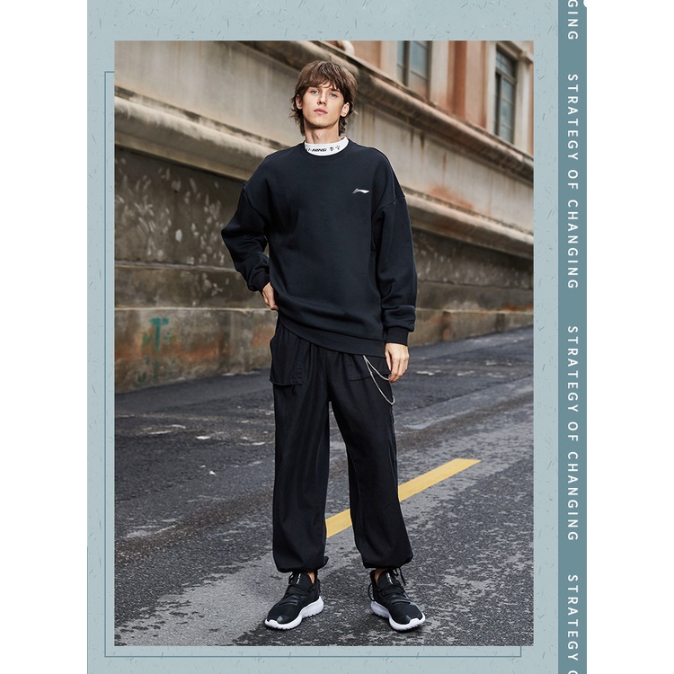 Áo len nam dài tay có lớp nhung thương hiệu Lining