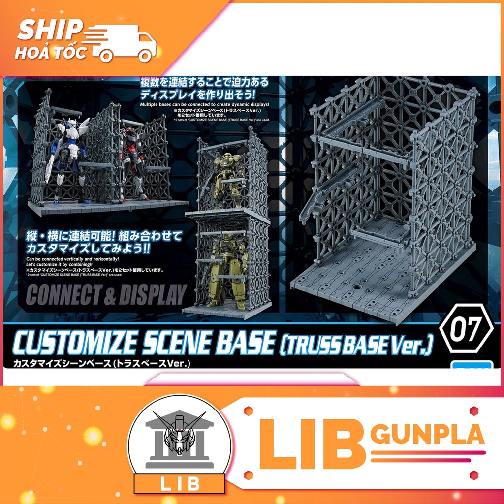 Mô hình lắp ráp Bandai 30MM Phụ Kiện Customize Scene Base - Truss Base Ver