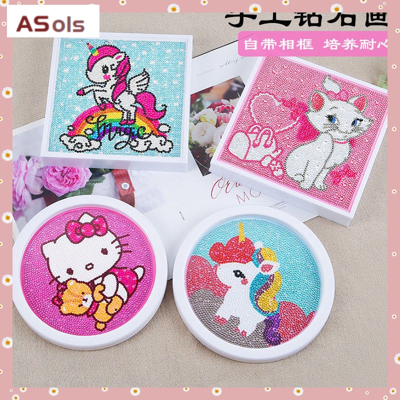 Bộ sticker Đính Đá Họa Tiết Hoạt Hình Dễ Thương Dùng Làm Quà Tặng Cho Bé