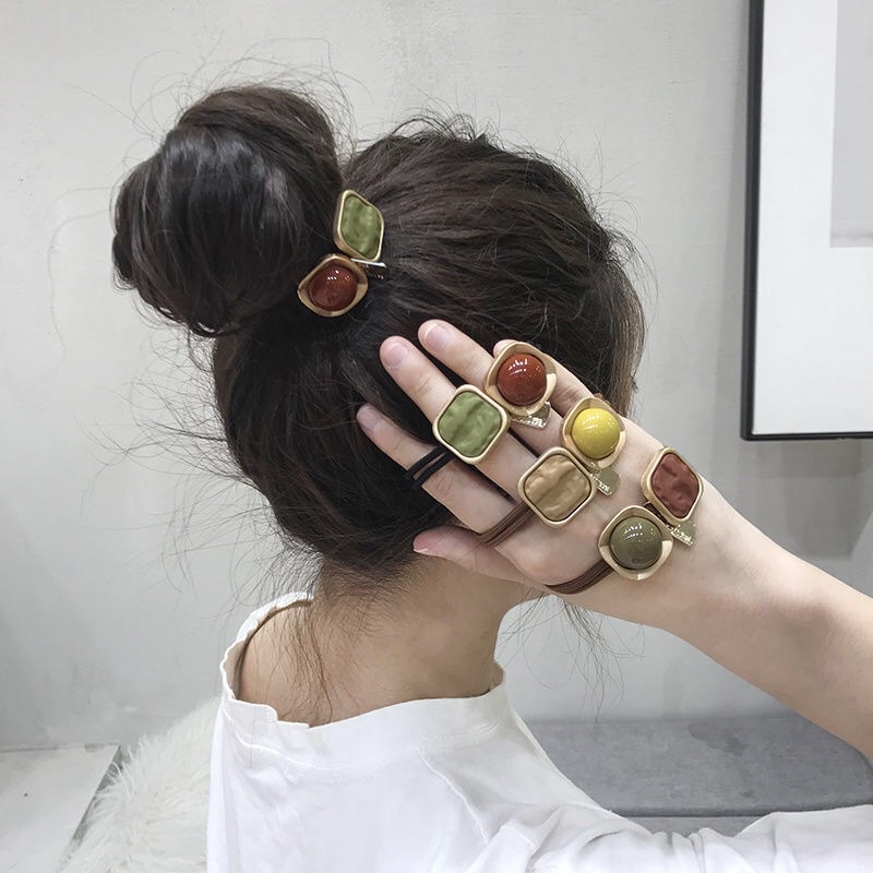 Dây Cột Tóc Hình Vuông Đơn Giản Dễ Thương Phong Cách Nhật Hàn