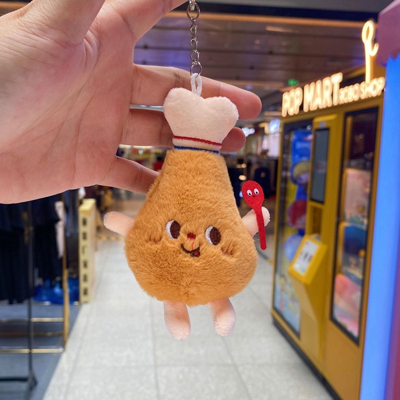 Móc Khóa Balo Túi Xách Đùi Gà Hamburger Dễ Thương