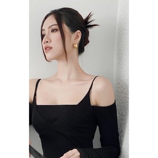 Bông tai kim loại trơn - kris earrings