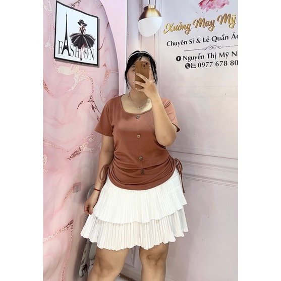 Áo thun thiết kế rút dây Bigsize  68kg đến 95kg