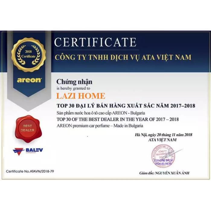 Nước hoa AREON - Nước Hoa Ô Tô Kẹp Cửa Gió Cao Cấp Dàng Riêng Cho ô tô , Xe hơi Cao Cấp Nhập Khẩu Bulgaria.