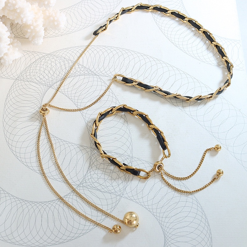 Dây Chuyền Mạ Vàng 18k Phối Tua Rua Phong Cách Âu Mỹ