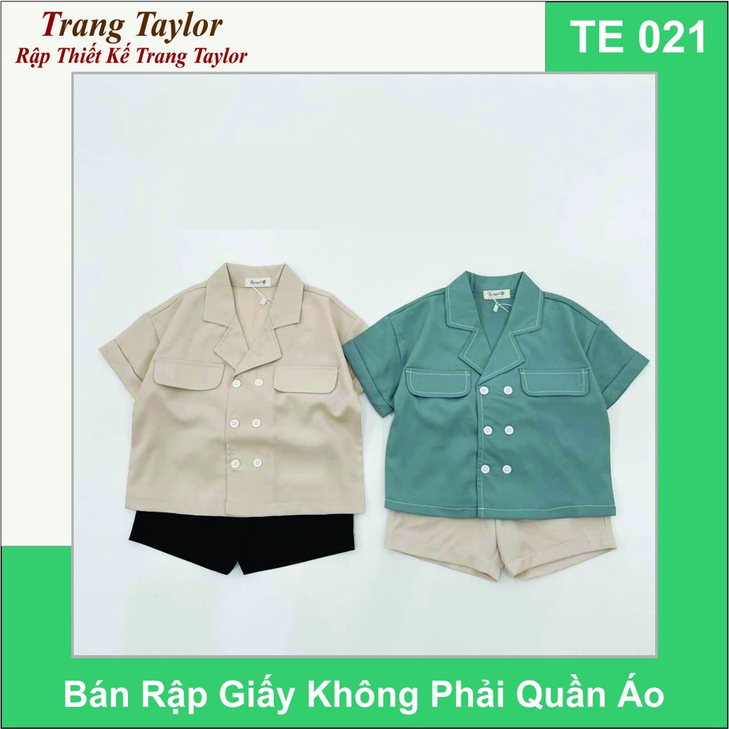 Rập Giấy Bộ Vest Bé Trai TE021