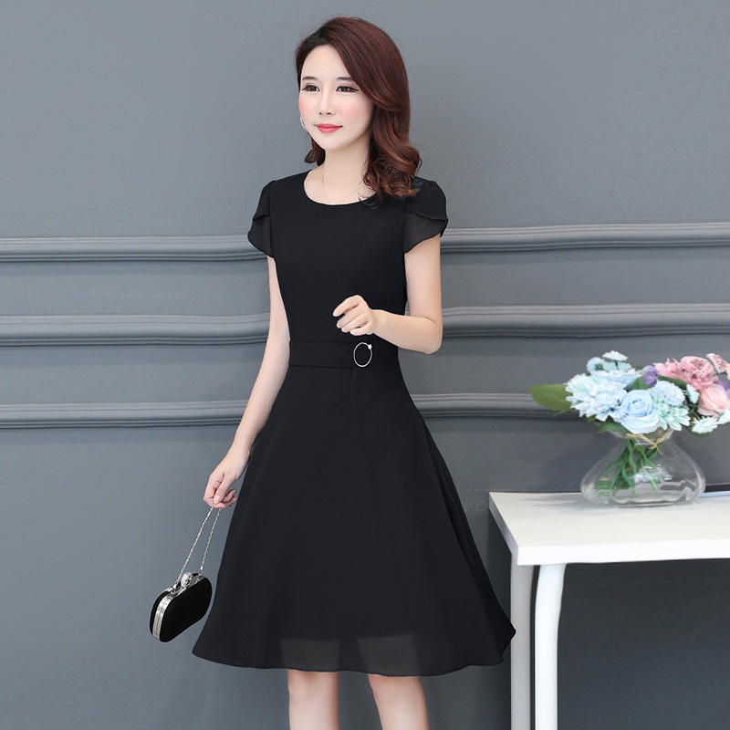 Đầm trung niên dự tiệc sang trọng cho mẹ bigsize, cao cấp, dáng xoè che khuyết điểm đẹp - L05