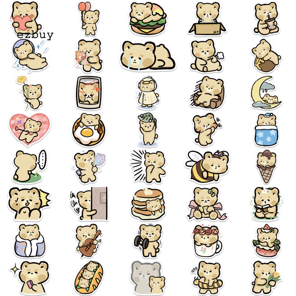 Bộ 40 Miếng Dán Bình Nước Họa Tiết Hoạt Hình Graffiti Chống Thấm Nước Trang Trí Laptop / Trẻ Em