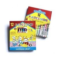 Hộp 12 cây màu sáp hồng ân,giá sỉ.