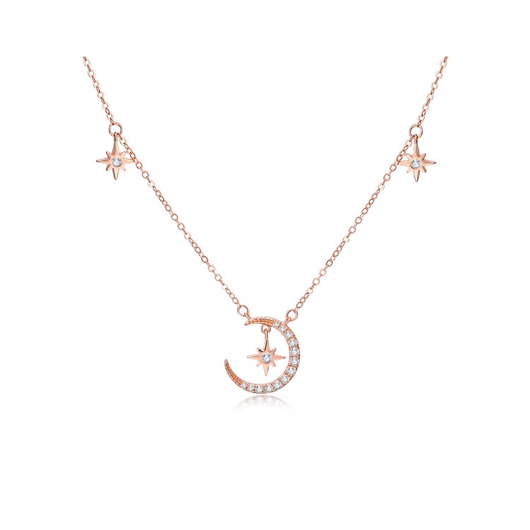 Vòng cổ Mặt Trăng Và Ngôi Sao Đơn Giản Thời Trang Cho Nữ
