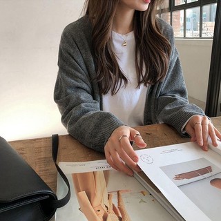 Áo cardigan len nữ chất len dày dặn ấm áp, kiểu dáng basic