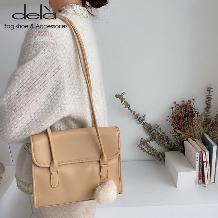 Dela Túi Xách Đeo Vai Hình Vuông Cỡ Nhỏ Thiết Kế Đơn Giản Thời Trang Thu Đông Cho Nữ