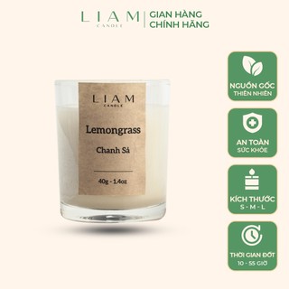 Nến Thơm Liam Candle Lemongrass Hương Chanh Sả Tạo Cảm Giác Tươi Mát Và Sảng Khoái