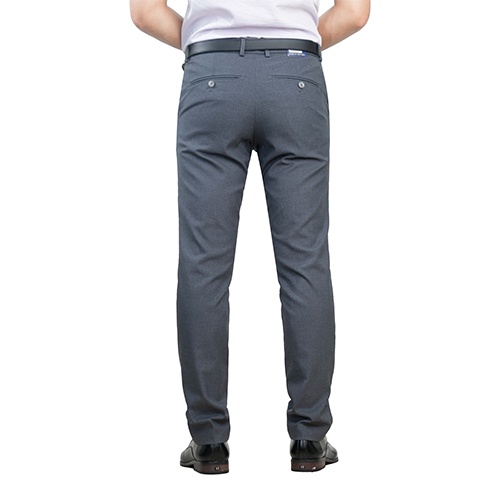 Quần Âu Nam Công Sở Thương Hiệu Anton Màu Ghi Dáng Suông Đai Chỉnh Cạp  - Mã XQA206