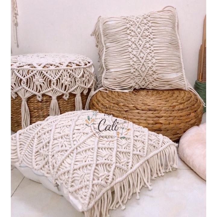 Gối tựa lưng sofa macrame