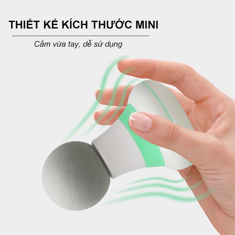 Máy massage cầm tay mini Mát xa vai gáy 6 cấp độ chuyên sâu giãn cơ Giảm đau lưng hiệu quả